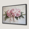 Elegant Peony Floral Arrangement Framed Canvas Print