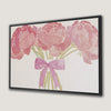Elegant Pink Peonies in Vase Canvas Print for Entryway