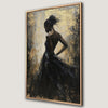 Elegant Silhouette Canvas Print with Gold Accent Art