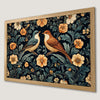Elegant Vintage Birds and Floral Art Poster for Home Decor