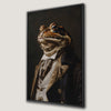 Elegant Vintage Frog Portrait Canvas Print Wall Art