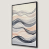 Elegant Waves Canvas Print in Soft Blue and Pink Tones
