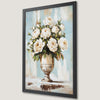 Elegant White Roses Art Poster - Vintage Floral Decor