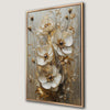 Elegant Wildflowers with Golden Leaves Canvas Print