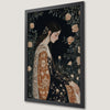 Elegant Woman with Flowers Art Poster - Romantic Wall Decor