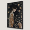 Elegant Woman with Flowers Canvas Print Romantic Decor
