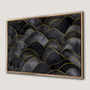 Elegantly Bold Black and Gold Waves Canvas Print Decor