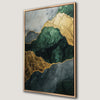 Emerald Green and Gold Liquid Painting Canvas Print
