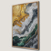 Emerald Green and Gold Swirls Canvas Print