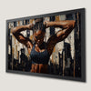 Empowering Female Portrait Art Poster for Home Gym Inspiration
