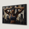Empowering Female Portrait Canvas Print for Home Gym