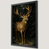Enchanted Deer in Dark Forest Art Poster for Home Decor