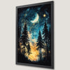 Enchanted Forest Night Art Poster - Mystical Landscape Decor