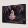Enchanted Forest Pink Ghost Swing Canvas Print Fantasy Decor
