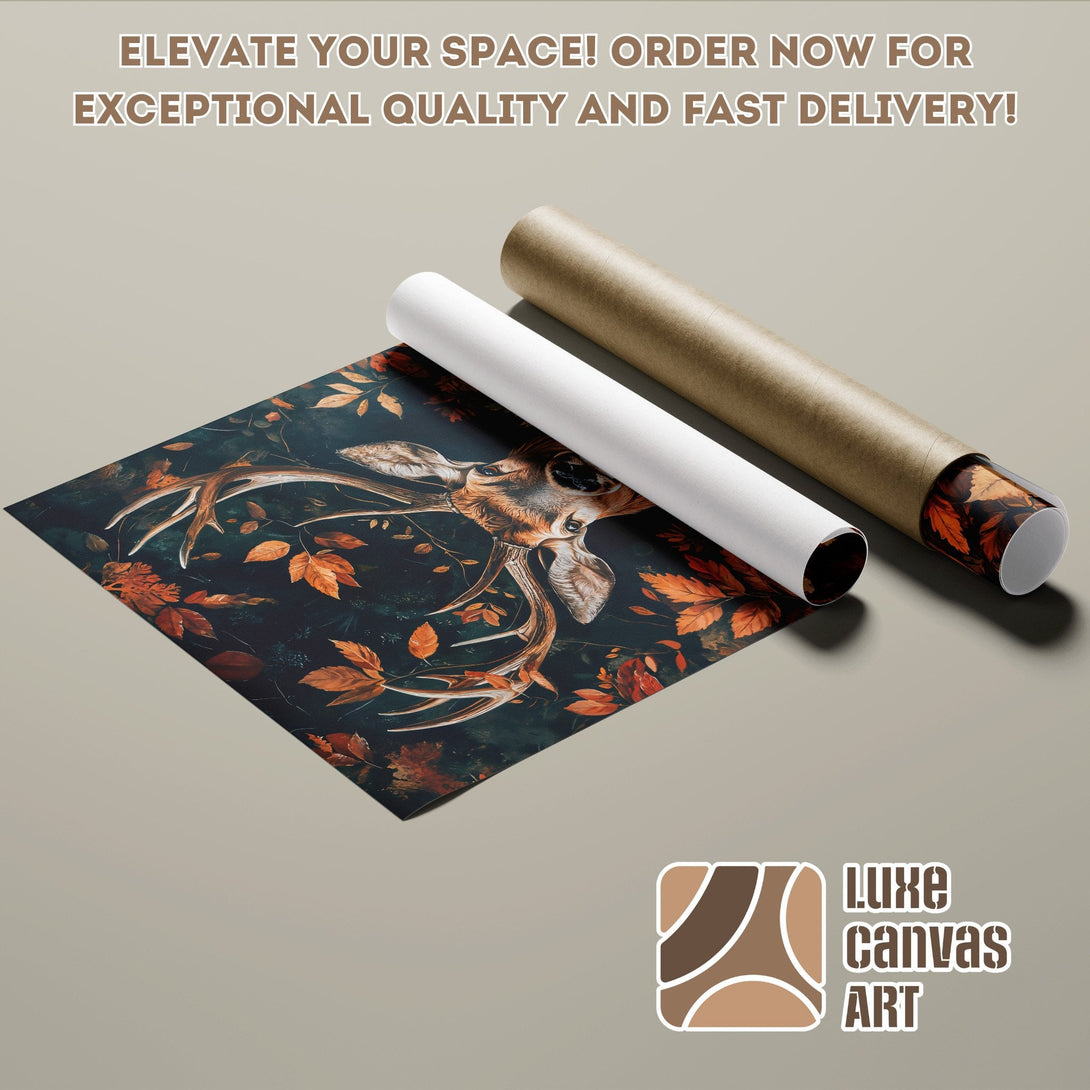 Poster Roll featuring a romantic floral artwork with red and green tones. Elevate your space!