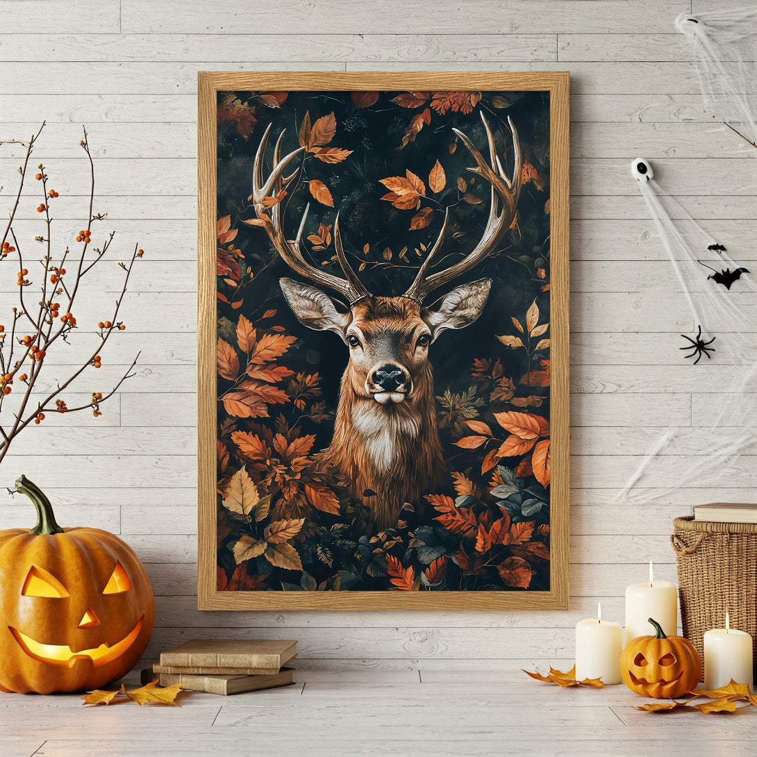 Framed Poster featuring two faces with red lips and flowers, dark and moody style with red and black color palette. Perfect wall art!