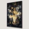 Enchanted Starry Sky Print Canvas in Gothic Forest Style