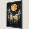 Enchanting Moonlit Forest Art Poster with Starry Sky