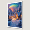 Enchanting Winter Village Art Poster for Holiday Cheer