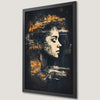 Enigmatic Moody Female Face Art Poster for Gothic Decor