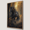 Equine Beauty Canvas Print with Black Horse
