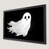 Ethereal Ghost in Starry Sky Art Poster for Spooky Decor