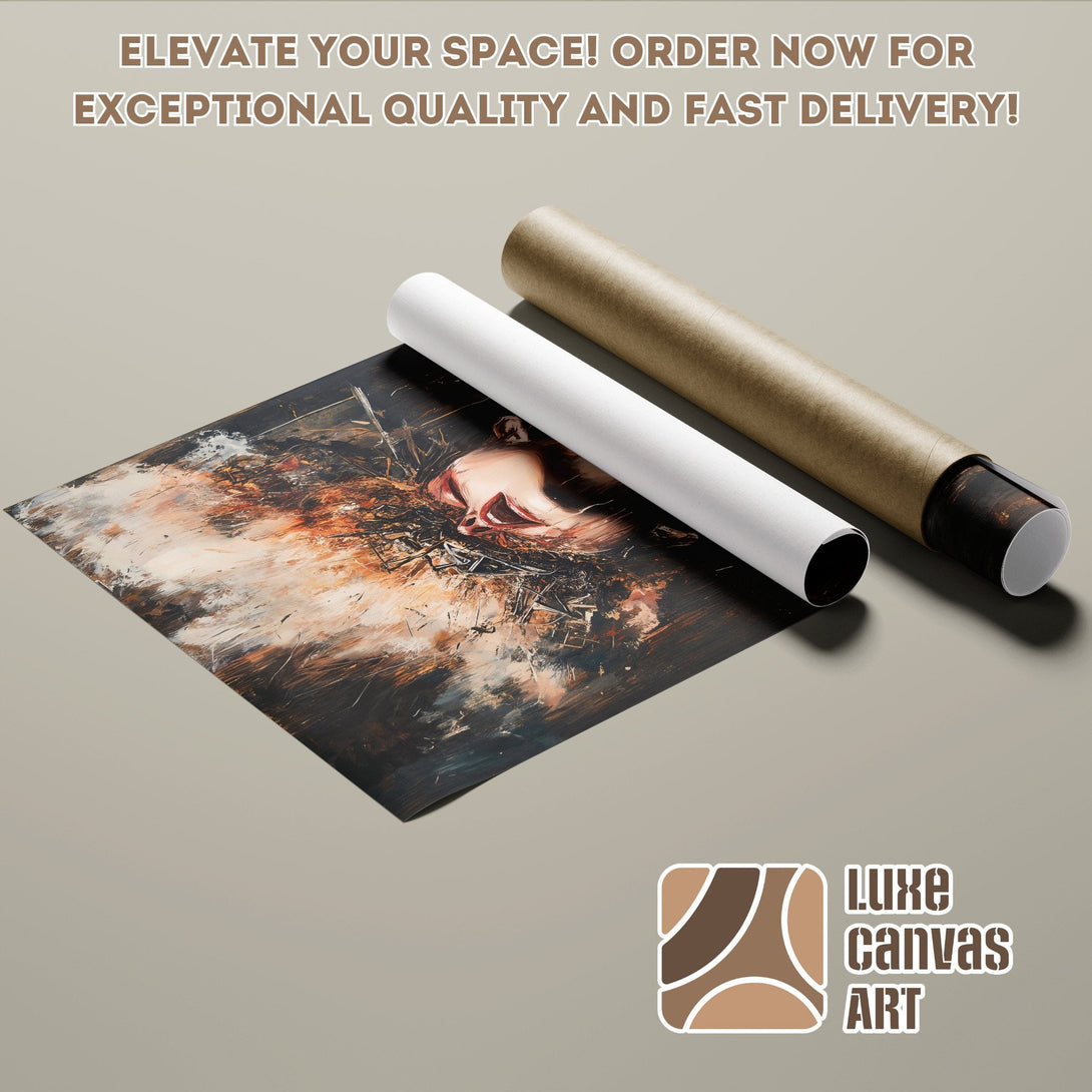 Abstract art Poster Roll in warm earth tones, ready to elevate your space. Order now!