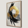 Expressive Black Gold Grey Canvas Print Wall Art