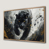 Expressive Black Panther Canvas Print Animal Decor