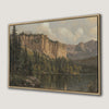 Mountain Lake and Pine Forest Canvas Print Panoramic Art
