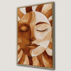 Face of Sun and Rays Canvas Print Boho Chic Decor