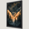 Fantasy Starry Night Art Poster with Puffy Clouds