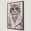Fashion Tiger In Sunglasses Canvas Print With Frame