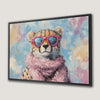 Fashionable Cheetah Canvas Print in Pink Vibrant Colors