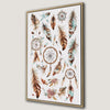 Feathers and Flowers Dreamcatcher Canvas Print Boho Decor