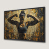 Female Athlete Painting Canvas Print Gym Decor Art
