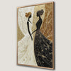 Feminine Silhouettes Canvas Print in Black and Gold