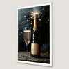 Festive Champagne Bubbles Art Poster - Celebrate in Style