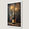 Festive Champagne Celebration Art Poster for Holiday Decor