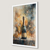 Festive Champagne Still Life Art Poster for Holiday Decor