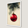 Festive Christmas Bauble Art Poster for Holiday Decor