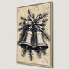Festive Christmas Bells and Pine Twigs Canvas Print