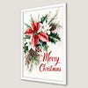 Festive Christmas Floral Art Poster for Holiday Decor