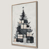 Festive Christmas Gifts Stack Canvas Print Wall Art