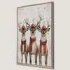 Festive Christmas Reindeer Canvas Print Wall Art