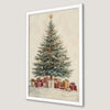 Festive Christmas Tree Art Poster for Holiday Decor
