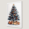 Festive Christmas Tree Art Poster for Holiday Decor