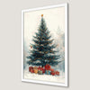 Festive Christmas Tree Art Poster | Holiday Wall Decor