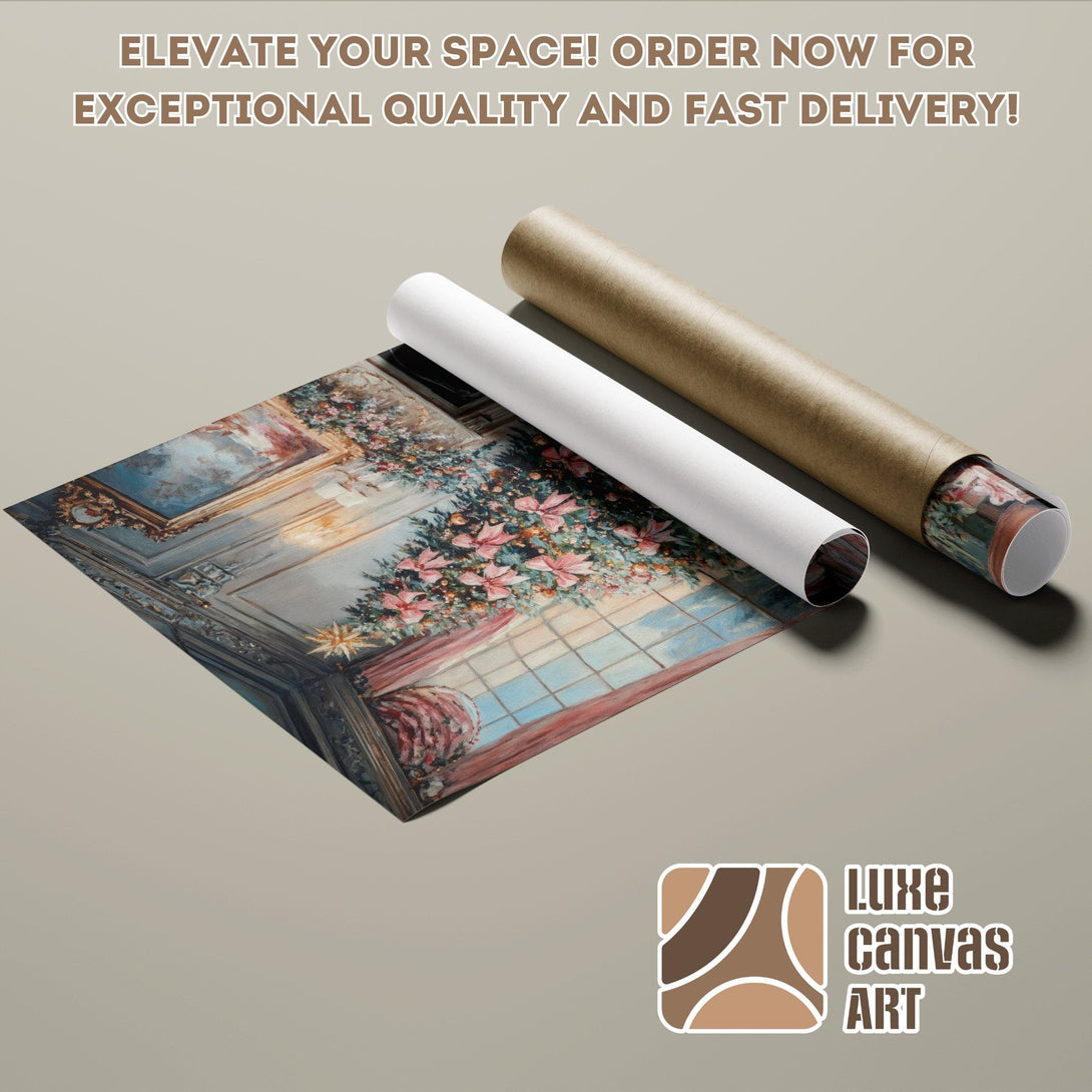 Poster Roll featuring a detailed interior scene, in a classic style with a warm, inviting color palette.