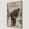 Festive Christmas Tree Scene Canvas Print Art